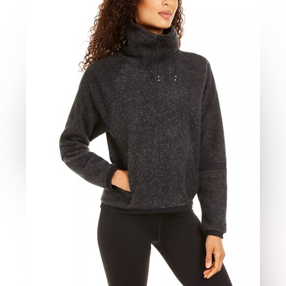 Nike Women's Black Therma Fleece Cowlneck Long Sleeve Training Top Size Medium - Picture 1 of 8